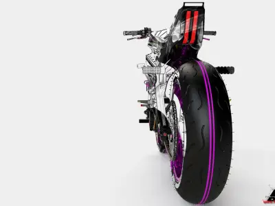 PINK RACE BIKE 3D model