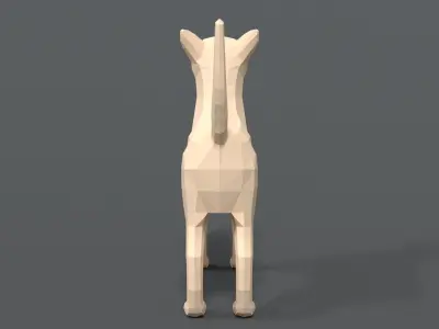 Low Poly Cartoon Chihuahua Dog Low-poly 3D model