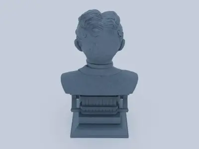 Nikola Tesla Bust AC Motor Inventor Free 3D print model