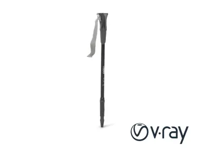 Compact Trekking Pole model pack with ergonomic grip Low-poly 3D model