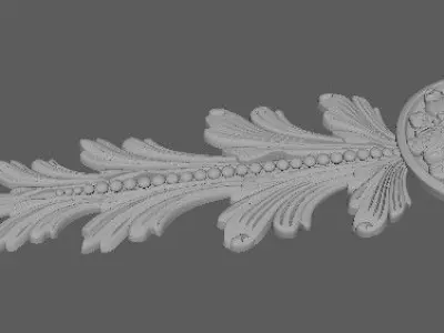 Central decor ornament for furniture 3D model 610