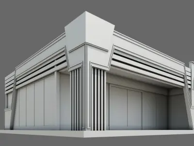 Glass Pavilion ID072 3D model