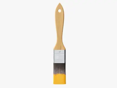 Narrow painting brush 01 3D model