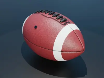 American Football Rugby Ball Low-poly 3D model