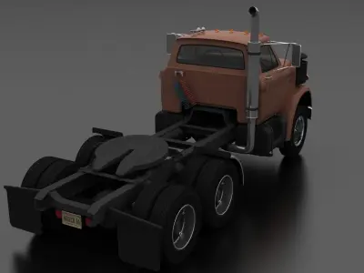N-Series NT-950-D Semi Truck 1963 Low-poly 3D model