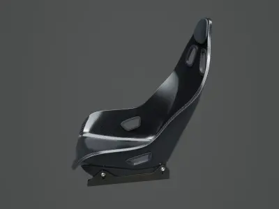 Racing Seat 01 Low-poly 3D model