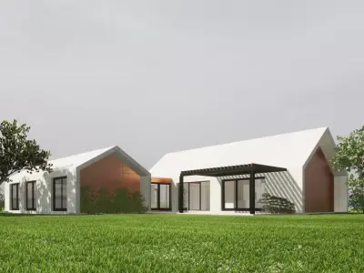 3 bedroom barn-house 3D model