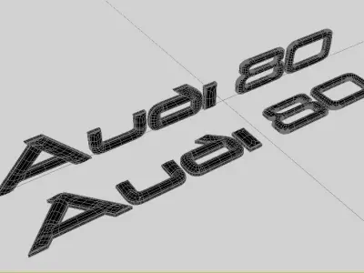 AUDI 80 LOGO STL 3D print model