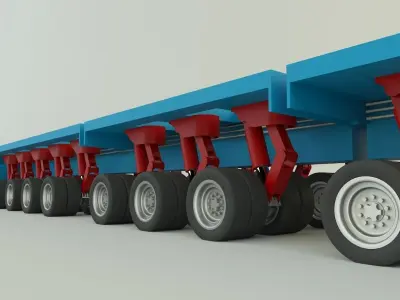 multi axle hydraulic vehicle 3D model