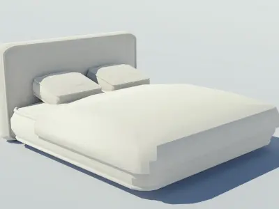 Luxury Bed Low-poly 3D model