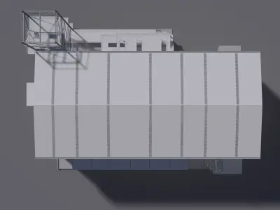 Industrial factory building 25i28 3D model
