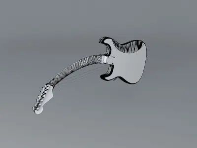 Steve Vais Flexable guitar Free 3D model