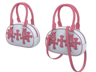 Chrome Hearts Bag with straps  Low-poly 3D model