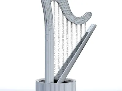 Harp Fountain 3D model