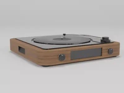 Modern Vinyl Player Low-poly 3D model