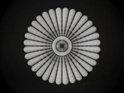 Rosette flower 3D model