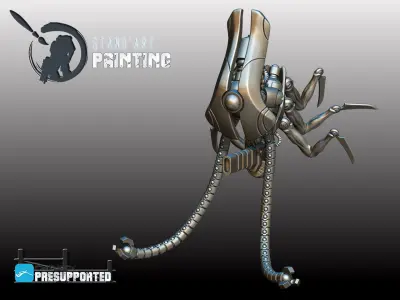 Sentinel futuristic looking robot Free 3D model