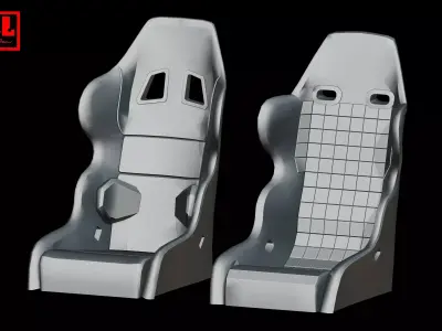 Ferrari F40 Competizione seats 3D print model