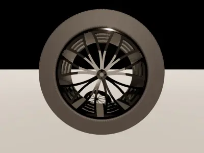 car tire wheel drive Low-poly 3D model
