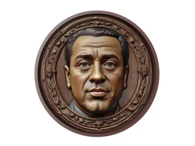 Xavi Hernandez Footballer Medallion 3D print model