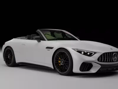 Mercedes amg SL roadster 2023 Low-poly 3D model