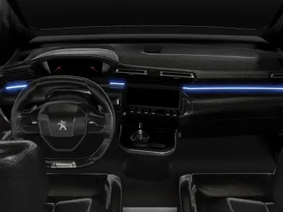 Peugeot Expert 2025 van Low-poly 3D model