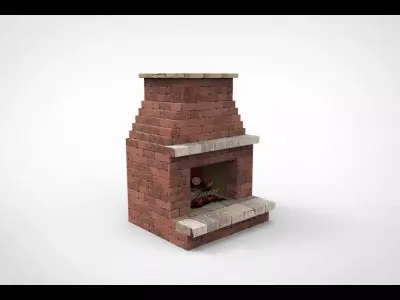 fireplace 3D print model
