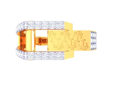 Mens gemstone diamond men Ring with details images 06 3D print model