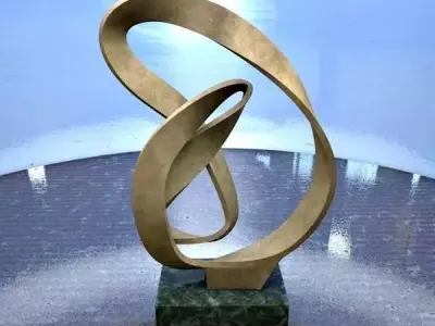 Spiral abstract home decoration sculpture 3D model