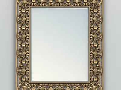 Rectangle mirror frame 002 3D model