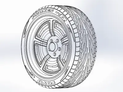 Wheel Forgeline Galaxie 18inch for scale model 3D print model
