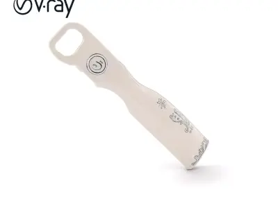 Decorative Bottle Opener D Model Pack Low-poly 3D model