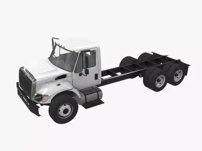 International 7400 Chassis Low-poly 3D model