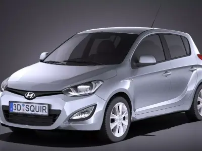 Hyundai  I20 5door 2014 VRAY 3D model