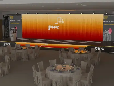 Concert stage design 3D model  3D model