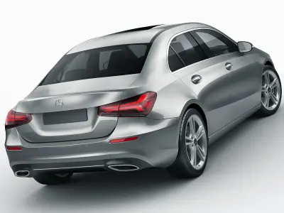 Mercedes A-class sedan 2 versions 3D model