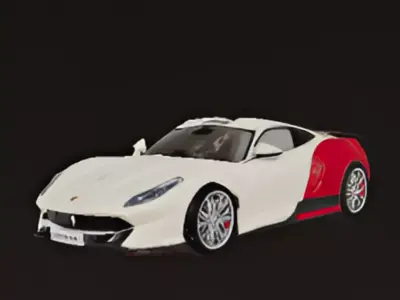 Ferrari Superfast Low-poly 3D model