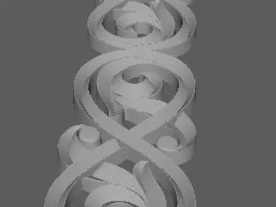 Central decor ornament for furniture 3D model 297