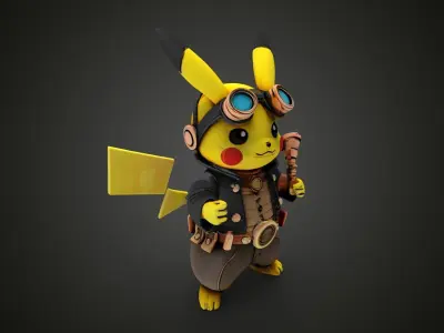 steampunk pikachu 3 3D print model