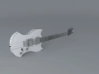 12 string electric guitar Free 3D model