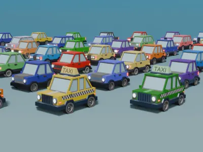 Stylized vehicle by Asterman Low Poly Low-poly 3D model