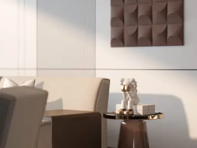 Comfy luxury Living Room Interior Design  3D model