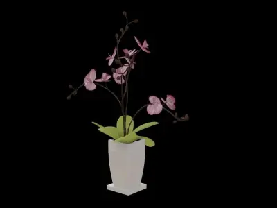 Vase with flowers 3D model