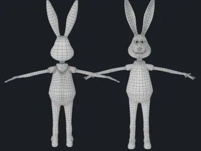 Rabbit Gustaf Low-poly 3D model