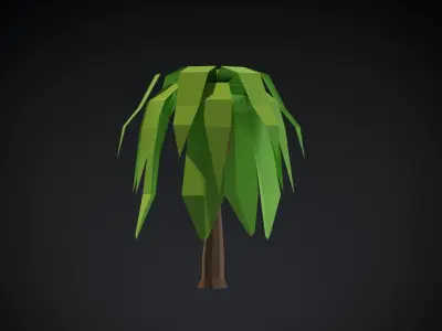 Coconut Tree Low-poly 3D model