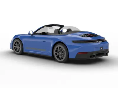 Porsche 911 Carrera T Cabrio 2025 3d model 3D model