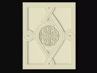 Central decor ornament for furniture 3D model 550