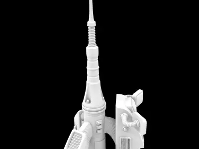 COMMUNICATION ANTENNA - PRINTABLE MODEL - SCI FI Free 3D print model