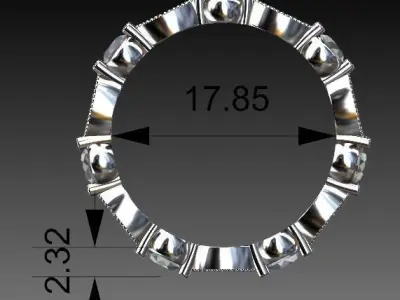 RING PANDORA WEDDING BAND 3D print model