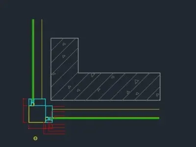 glass curtain wall details and section drawings 3D model